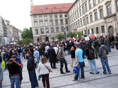 Demonstration i gågaden